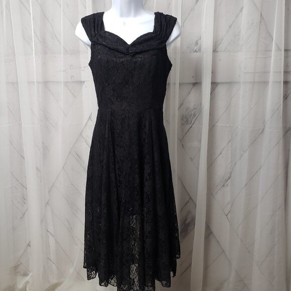 Hot Topic Dress Black Lace Fairy Y2K Goth Witchy WhimsiGoth 4 (XS) NWT - Picture 14 of 14